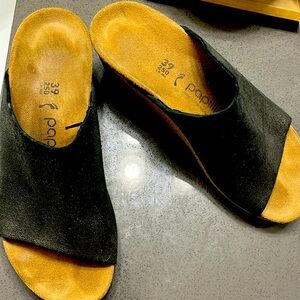 Papillio Birkenstock slide wedges.